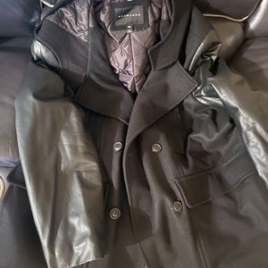 Sean John leather wool coat size 3xL